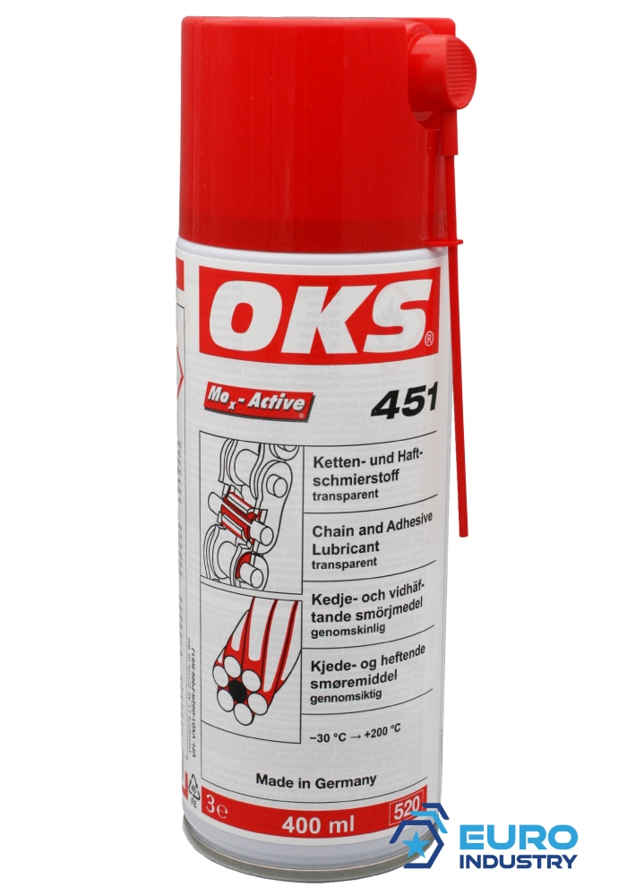 pics/OKS/E.I.S. Copyright/Spray can/451/oks-451-chain-and-adhesive-lubricant-transparent-spray-400ml-002.jpg